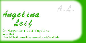 angelina leif business card